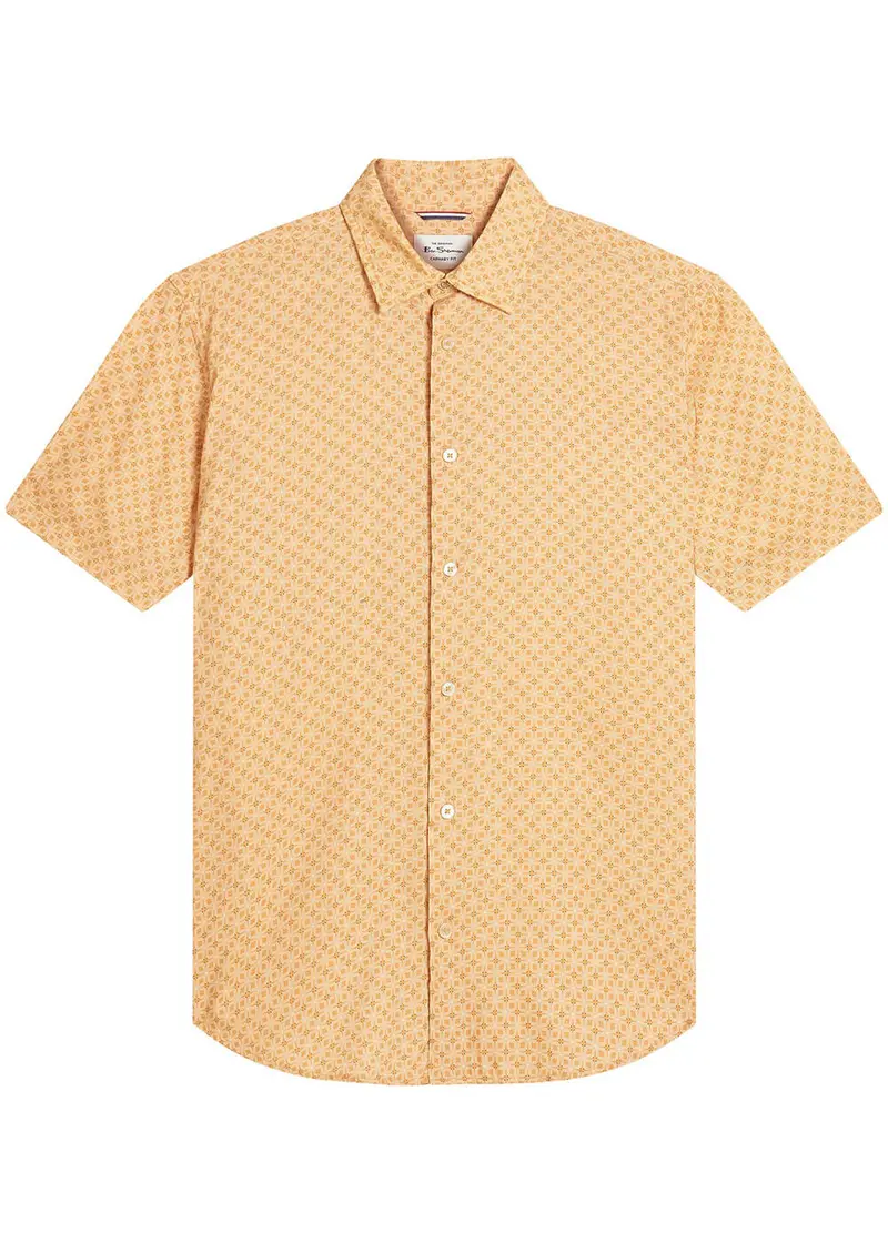 Ben Sherman Linear Geo Shirt Gold