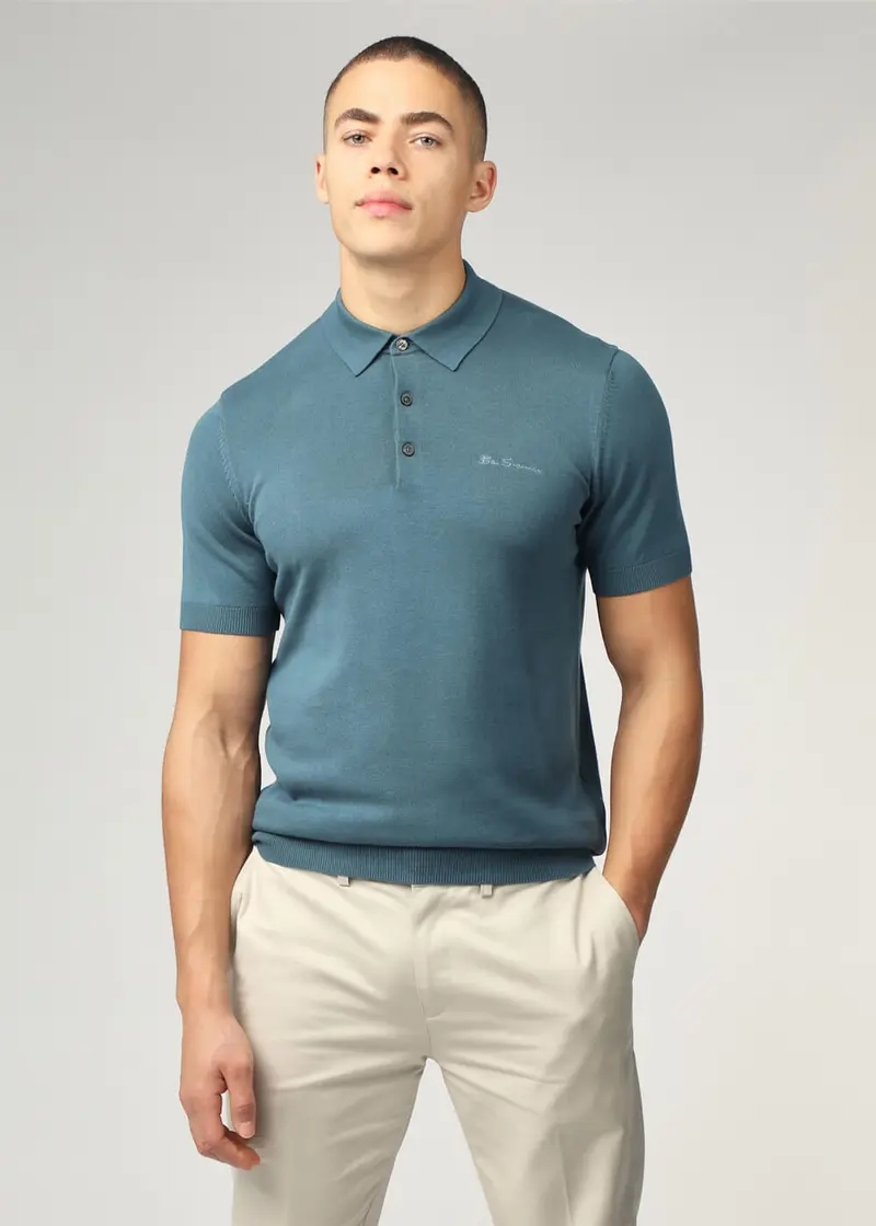 Ben Sherman Signature Short Sleeved Polo Teal