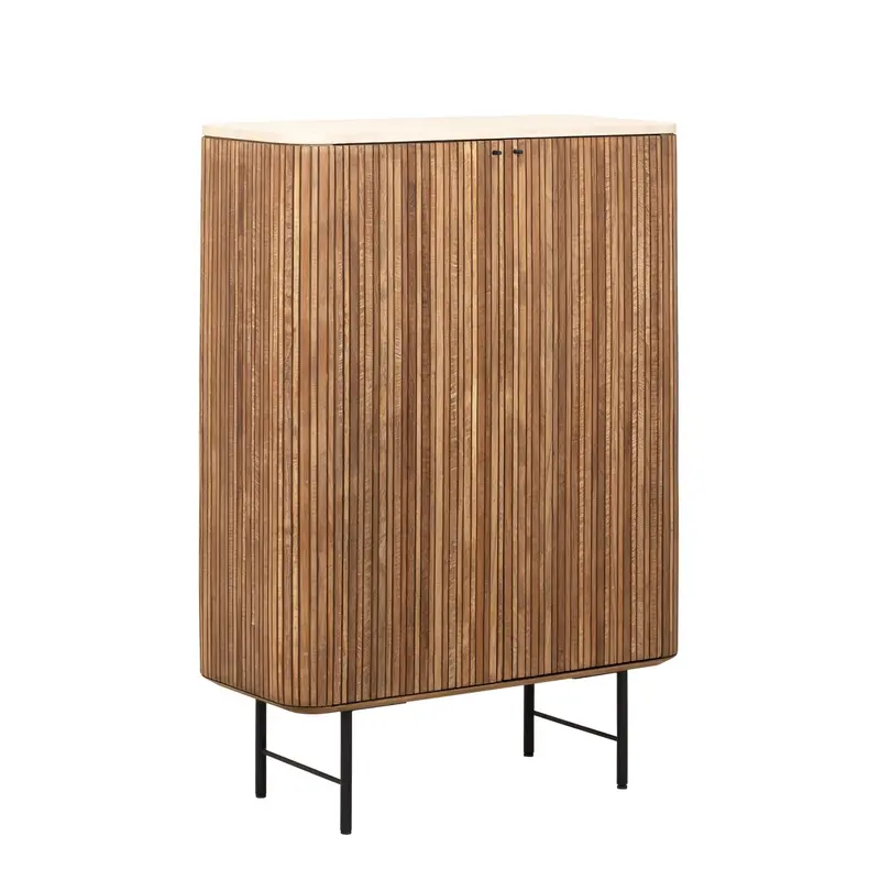 Bergkast Lagoon Teakhout Mortex Naturel 2-Deurs DTP Home