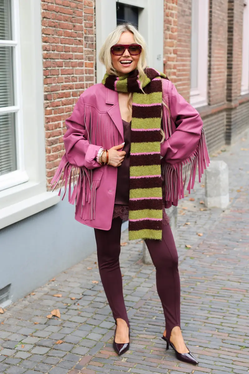 Bianca strepen sjaal