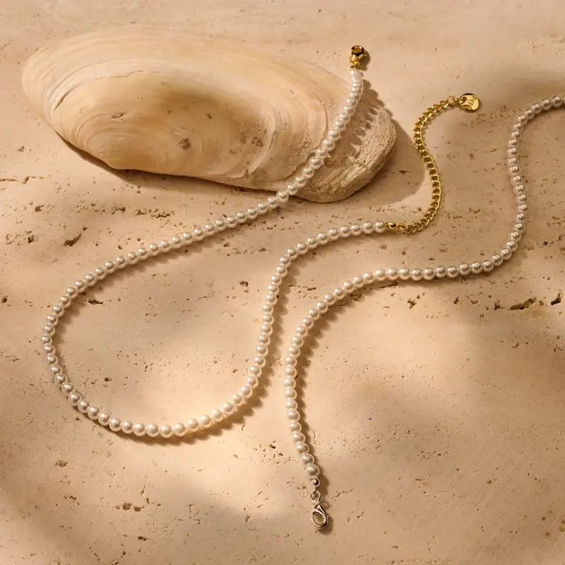 Biba Collier Parels Wit 4mm