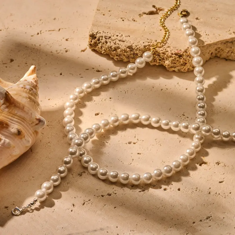 Biba Collier Parels Wit 8mm