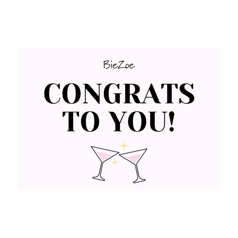 BieZoe Cadeaubon - Congrats To You
