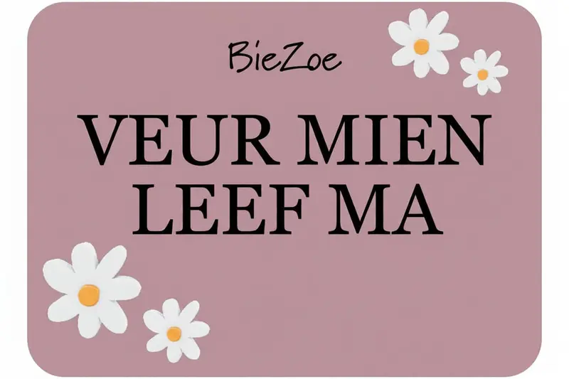 BieZoe Cadeaubon Pasjesformaat Veur Mien Leef Ma