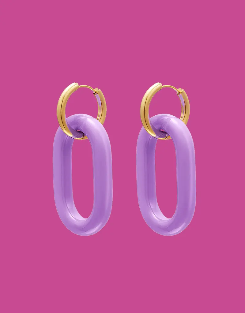 Big colorful anchor earrings