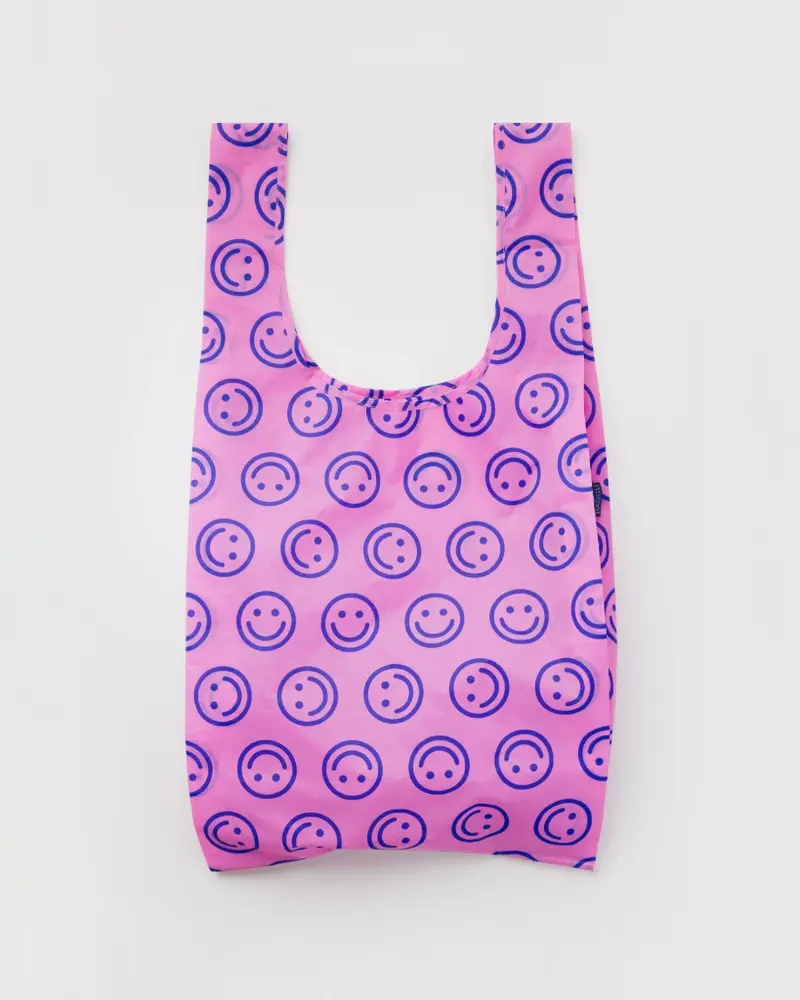 Big Reusable Bag - Pop Pink Happy