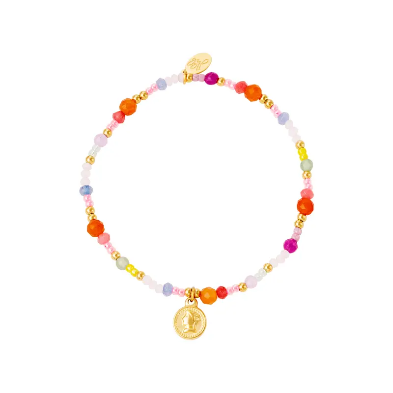 Bijoutheek Armband armband kralen munt