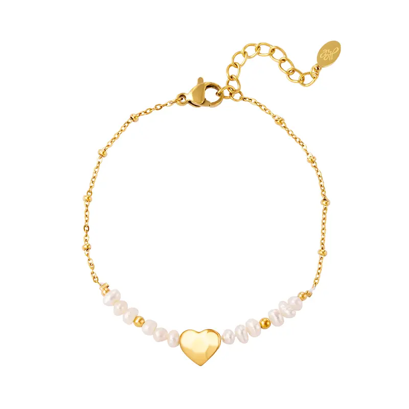 Bijoutheek Armband Parels Hart
