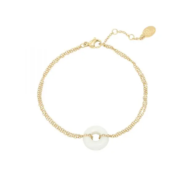 Bijoutheek Armband ring wit goud