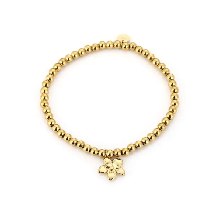 Bijoutheek Armband (Sieraad) Balletjes Bloem Bedel