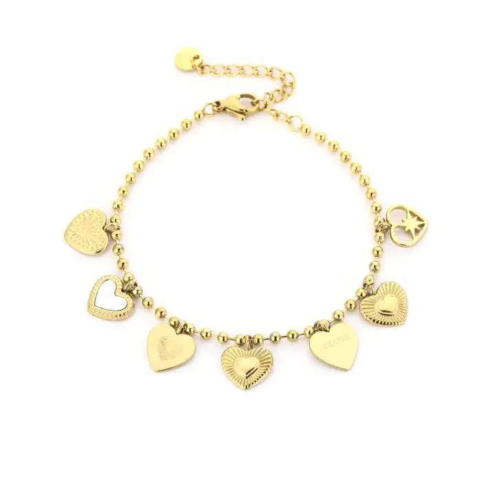 Bijoutheek Armband (Sieraad) Balls Bedels Hartjes