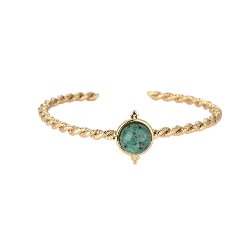 Bijoutheek Armband (Sieraad) Bengel Groene Steen