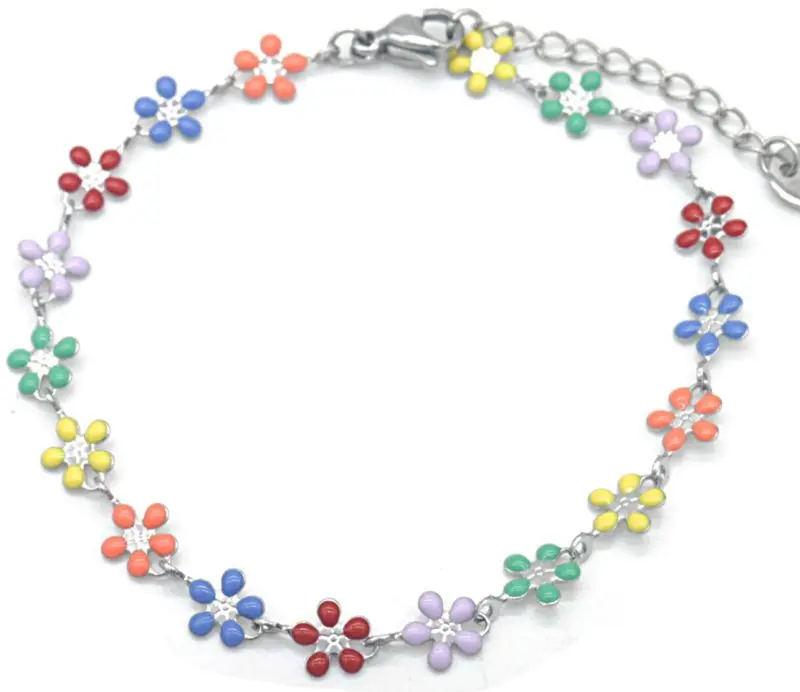 Bijoutheek Armband (Sieraad) Bloemen Zomer Multi