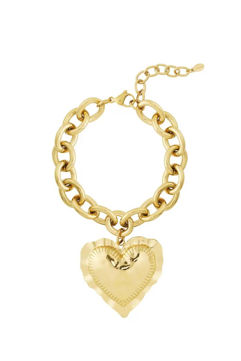 Bijoutheek Armband (Sieraad) Chunky Hart Schakels