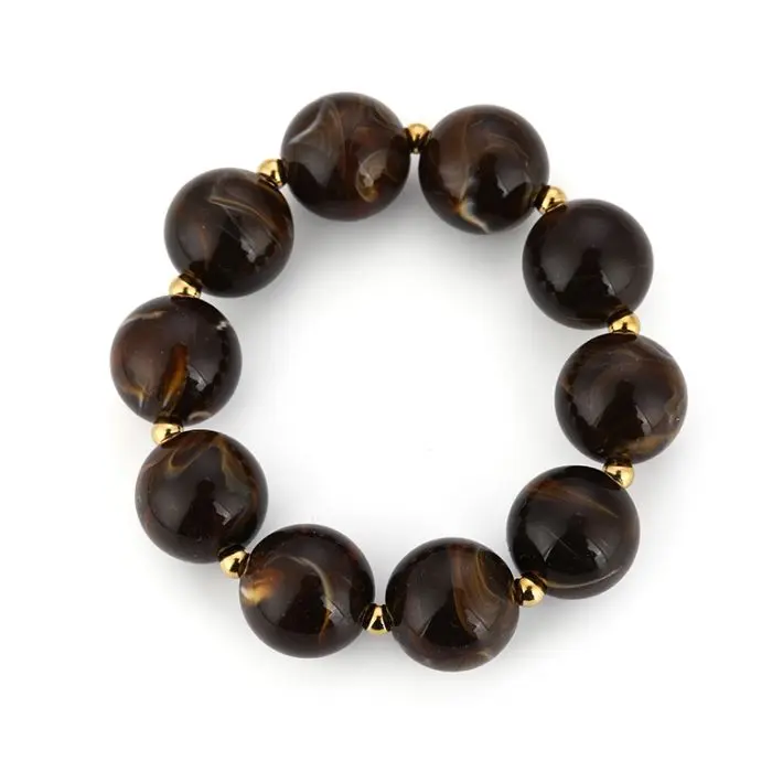 Bijoutheek Armband (Sieraad) Elastisch Kralen Gemeleerd Groot