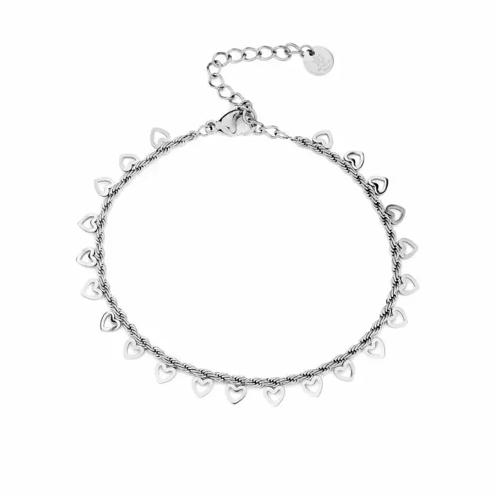 Bijoutheek Armband (Sieraad) Gedraaid Open Hartjes