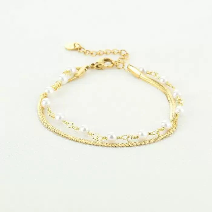 Bijoutheek Armband (Sieraad) Glad En Parels