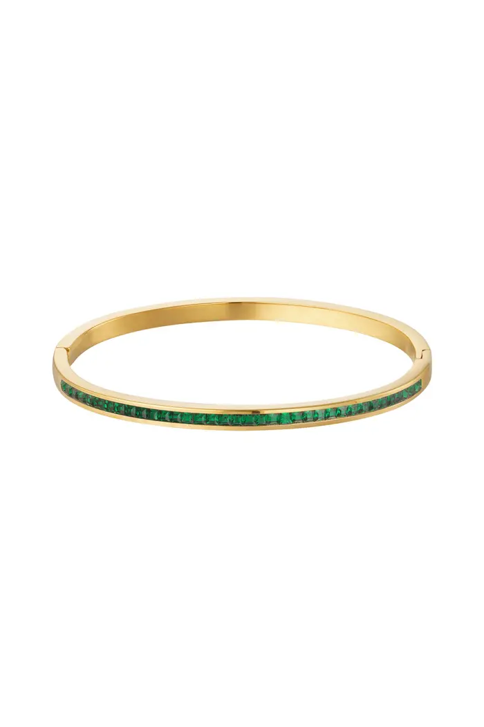 Bijoutheek Armband (Sieraad) Harde zirkonia stenen bangle