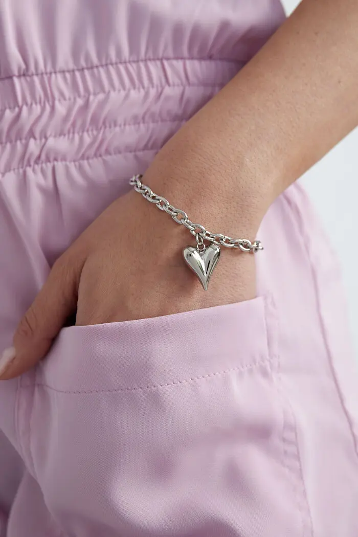 Bijoutheek Armband (Sieraad) Hart Schakel Ketting