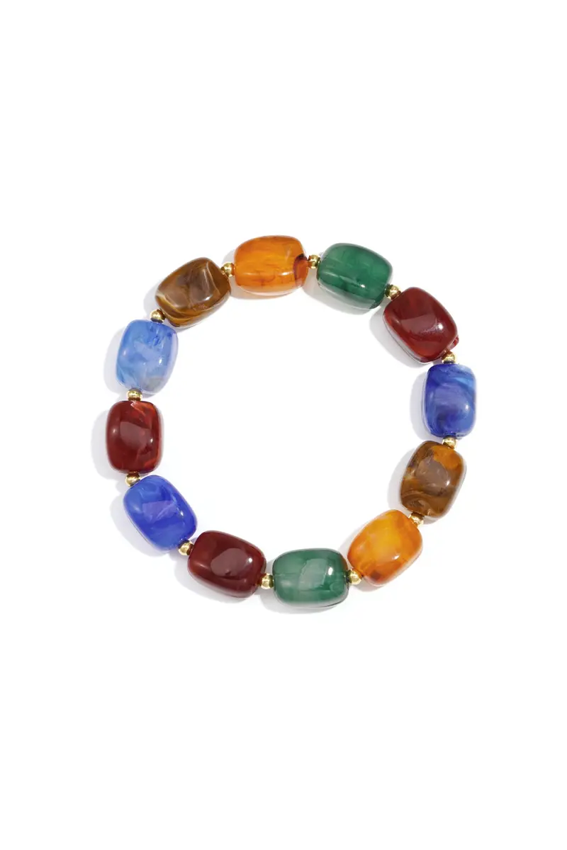 Bijoutheek Armband (Sieraad) Kralen Rechthoekig Elastisch
