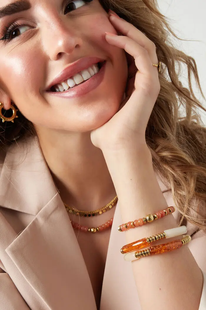 Bijoutheek Armband (Sieraad) multi kralen (6mm)