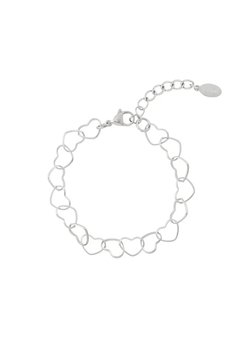 Bijoutheek Armband (Sieraad) Open Hart Schakels