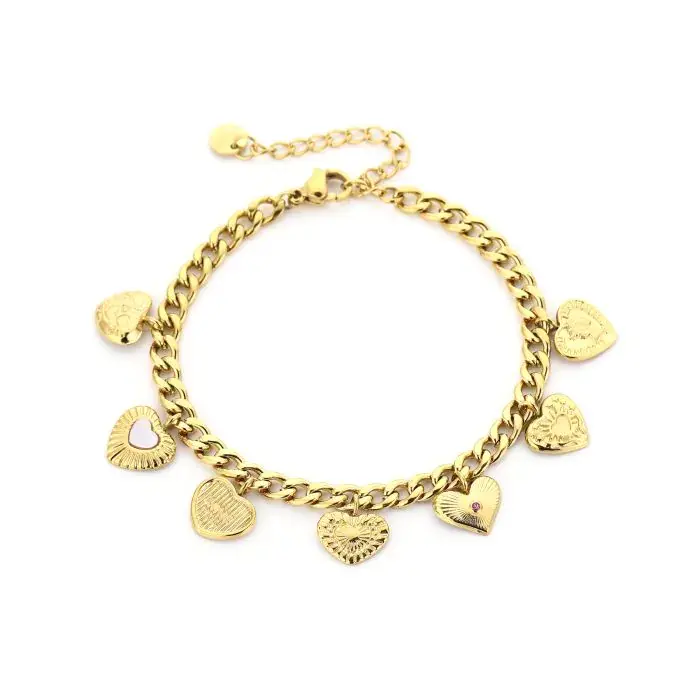 Bijoutheek Armband (Sieraad) Schakel Bedels Hartjes