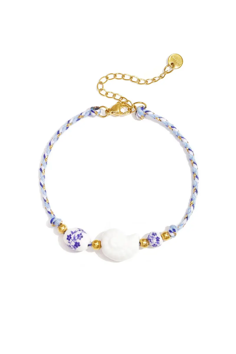 Bijoutheek Armband (Sieraad) Summer Vibe Touw Kralen Schelp