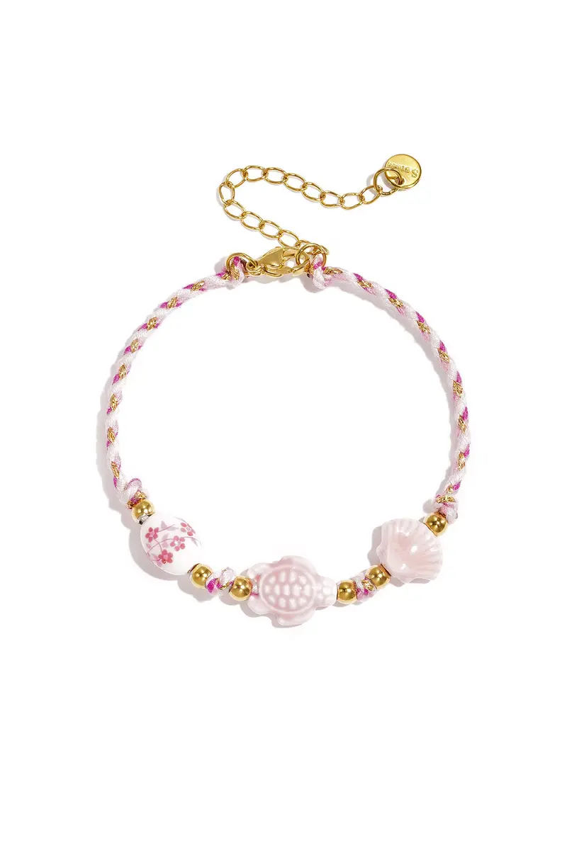 Bijoutheek Armband (Sieraad) Summer Vibe Touw Kralen Schildpad