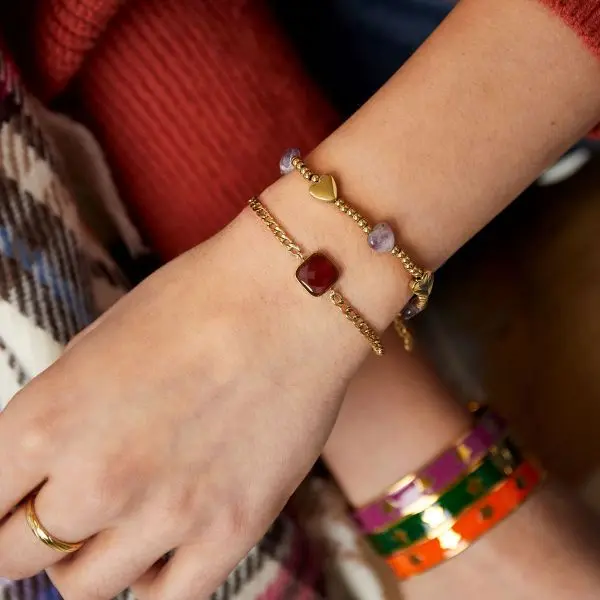 Bijoutheek Armband (sieraad) Vierkante Steen