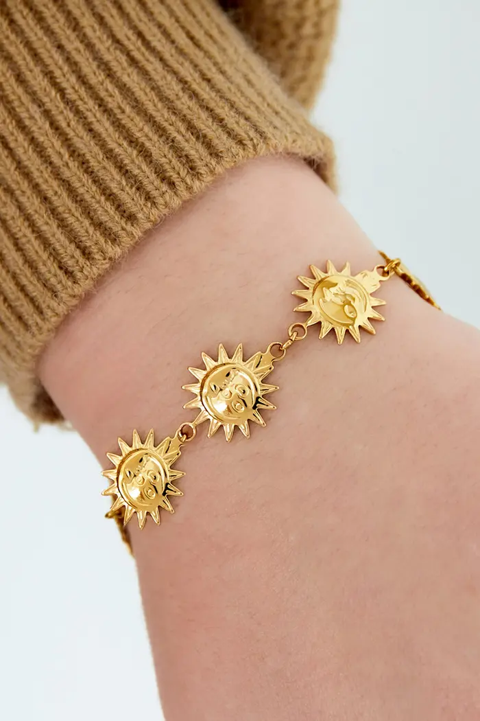 Bijoutheek Armband (Sieraad) Zon Maan