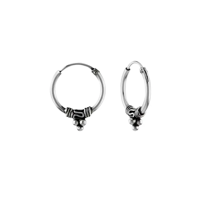 Bijoutheek Bali hoop Oorringen (10-14mm)