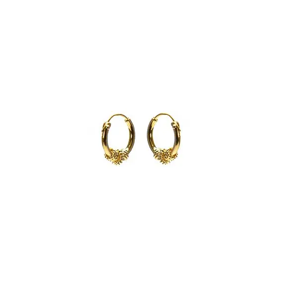 Bijoutheek Bali hoop Oorringen Goud (10-12mm)