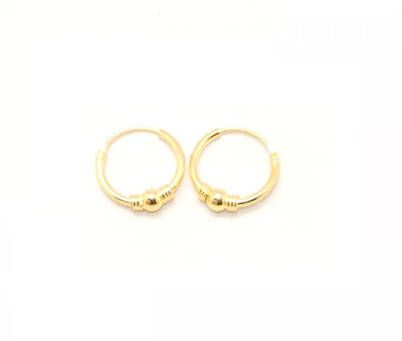 Bijoutheek Bali hoop Oorringen Goud (10mm)