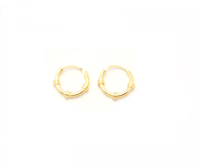 Bijoutheek Bali hoop Oorringen Goud (10mm)