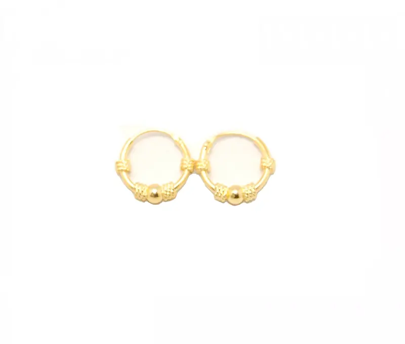 Bijoutheek Bali hoop Oorringen Goud (12mm)