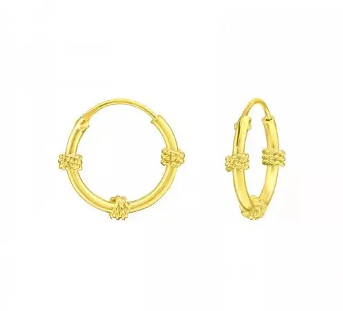 Bijoutheek Bali hoop Oorringen Goud (12mm)