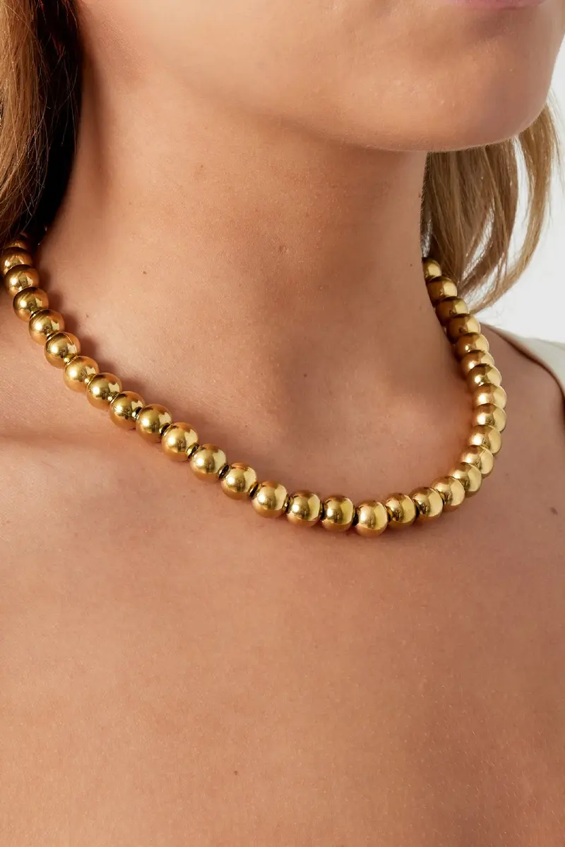 Bijoutheek Collier Ballen Hol 10mm