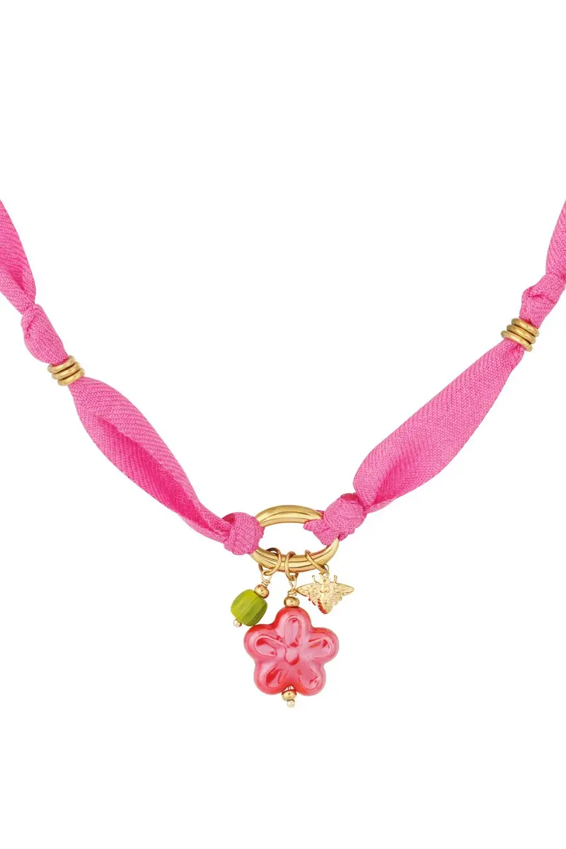 Bijoutheek Collier Bandana Stof Bloem