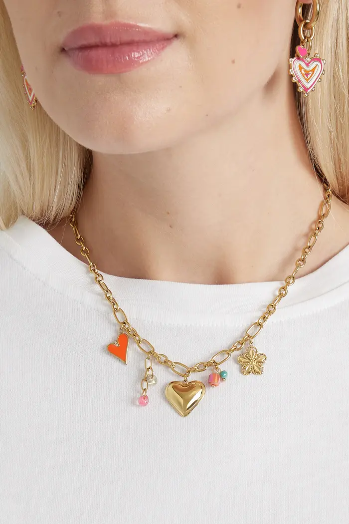 Bijoutheek Collier Bedels Hartjes