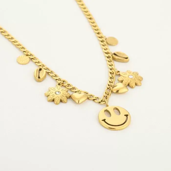 Bijoutheek Collier Bedels Smiley