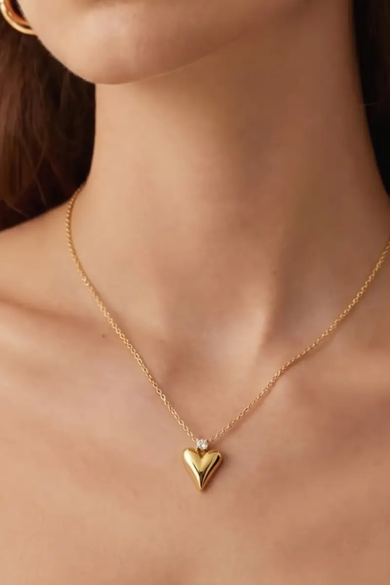 Bijoutheek Collier Hart Bedel Steentje