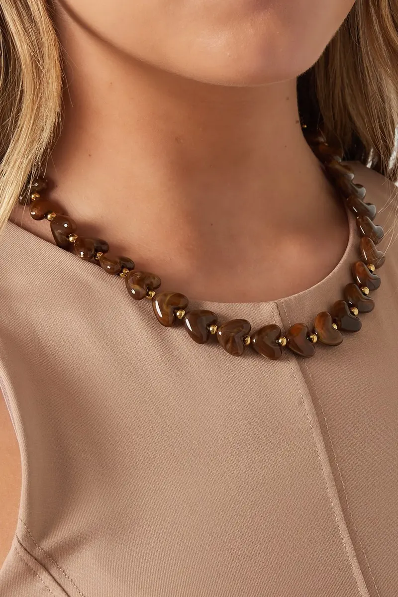 Bijoutheek Collier Hart Kralen