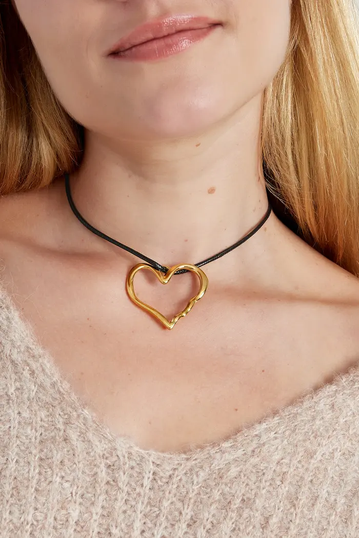 Bijoutheek Collier Hart Touw Verstelbaar