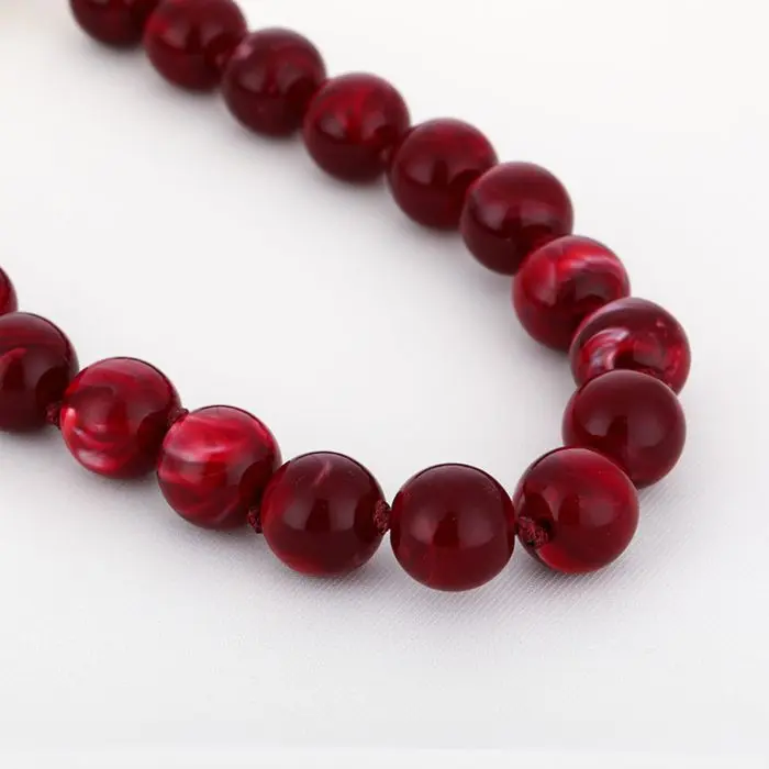 Bijoutheek Collier Kralen Gemeleerd Groot