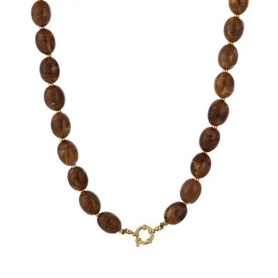 Bijoutheek Collier Kralen Ovaal
