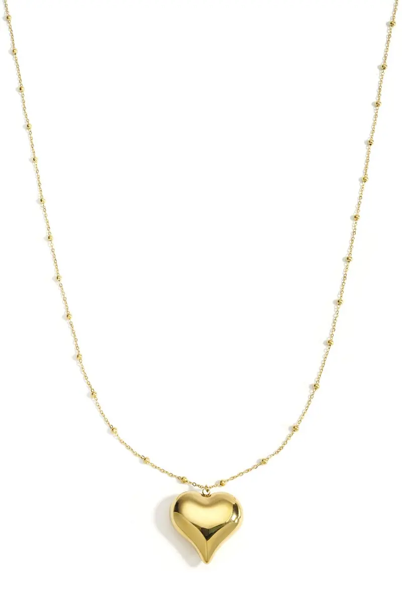Bijoutheek Collier Lang Balletjes Bol Hart