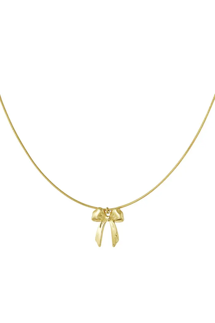 Bijoutheek Collier Lang Glad Strikje