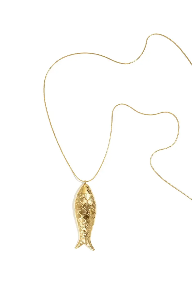 Bijoutheek Collier Lang Vis Groot