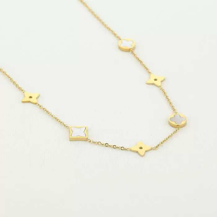 Bijoutheek Collier Loui Witte Schelp